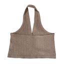 Maeve  Halter Cable Sweater Vest in Brown- Large Photo 3