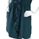 Rebecca Taylor  Womens Size 2 Dress Silk Ruffle Front Cocktail Sleeveless POCKETS Photo 3