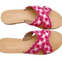 Draper James NIB  Piper Flat Sandals in Raspberry Pink Gingham Women's Size 8 Photo 3