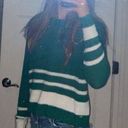 Green Striped Sweater Photo 0