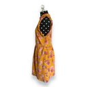 Xhilaration  Womens Dress Sz S Mustard Yellow Gold Pink Floral Roses NEW Ruffles Photo 5