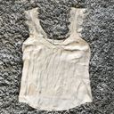 Caren Forbes lace trim silky tank top Photo 0