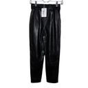 Ted Baker  Women's US  XXS /TB 0 Faydell Faux Leather Belted Trousers Black NWT Photo 63