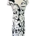 Merona Womens  Black & White Sleeveless Abstract Faux Wrap Dress - Sz M Photo 0