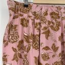 Lane Bryant  Pink Brown Floral Midi Skirt Pull On Poplin Lined Pleated Size 22 Photo 5