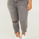 Altar'd State Grey Ripped Crop Jeans  Photo 1