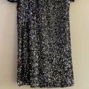 She & Sky  Black Half Sleeve Sequin Mini Dress Photo 3