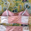 Cabana Del Sol  Pink Color Block Hi Waisted Bikini M Photo 6