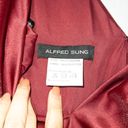 Alfred Sung NWT  Burgundy High Low V Neck Cocktail Dress Size 6 Photo 3