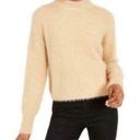The Moon Sun and Womens Pullover Sweater Funnel Neck Fuzzy Long Sleeve Knit Beige XS Photo 0