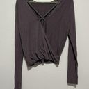 Sweaty Betty  Tranquil Yoga Open Back Long Sleeve Top in Dusty Purple XS Photo 3