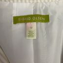 Sigrid Olsen Tan & White Seersucker Stripe 3/4 Sleeve 2 Button Blazer Size 12 Photo 5