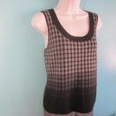 Talbots  Wool Vest  Sweater Top Black & Gray 1980's Vintage Photo 1