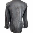 Denim & Co . Embroidered Jean Jacket, Faded Black, Large Photo 1