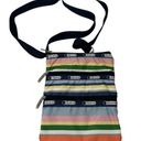 Le Sportsac Crossbody Purse Multicolor Striped Pockets Photo 0