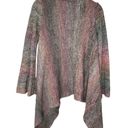 89th and Madison  Rainbow Marled Open Front Waterfall Cardigan Size Medium Photo 1