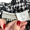 Coldwater Creek  90's Black Velvet Rose Print Gingham High Waist Midi Skirt Photo 6