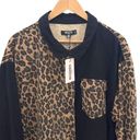 Missguided  Womens Plus Size Leopard Oversized Denim Shirt Black Size 16 NWT Photo 2