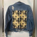 Distressed Purdue Denim Jacket Size L Photo 1