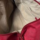 DKNY  red monogram purse. Shoulder bag. Some cracking on inside of strap Photo 8