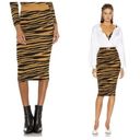 GRLFRND  x Revolve Toni Midi Bodycon Skirt in Zebra Black and Gold Size Small S Photo 1