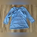 Habitat  S Blue Tiered Baby Blue Long Sleeve Blouse Photo 4