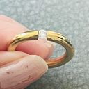 Anthropologie 18K Floating Diamond Stacking Ring Size 6 Photo 2