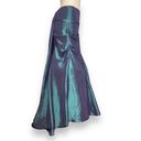 Jovani  Skirt Iridescent Green Purple Train Women‎ Mermaid Shimmer 10 Prom Formal Photo 3