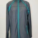 Xersion  Performance Jacket LARGE Gray Blue Full Zip Athletic Running Fitness Gym Photo 1