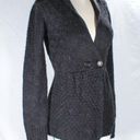 BCBGMAXAZRIA Vintage Y2K Max Azaria BCBG Alpaca Mohair Ash Gray Cardigan Copper Flecks Photo 5