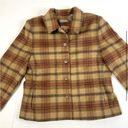 100% Wool Plaid Jacket Size 10 Photo 2