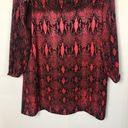 BB Dakota  Red & Black Ikat Snake Print Long Sleeve Shift Dress XS Photo 5