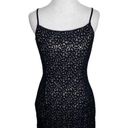 Jessica McClintock Vintage Gunne Sax  Black Silver Lace Slip Mini Dress Size 5/6 Photo 9