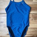 Nike 🎀  One Piece Open Back Swim Suit in Blue SIZE US 12 Photo 0