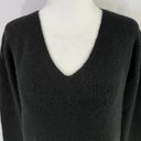 VERO MODA New  Ruffle Cuff Sweater Long Sleeve V-Neck Pullover Black Photo 2