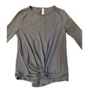 All In Motion  Top Womens XL Used Gray Ribbed Workout Gym Long Sleeve Photo 5