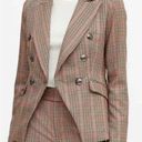 Banana Republic  Houndstooth Double Breasted Cadet Plaid Blazer Brown Women US 0 Photo 0