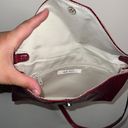 Nine West  clutch shoulder bag removeable strap wine red animal print adjustable Photo 4