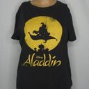 Disney  Aladdin Distressed T Shirt Silhouette Grey Magic Carpet Ride Jasmine Photo 0