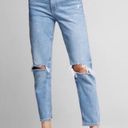 ZARA  Woman Distressed Mom Jean Boyfriend Light Wash Jeans Sz 2 Photo 0