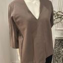 Oak + Fort  Structured Knit Blouse in Taupe Photo 1