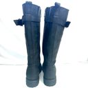 Harley Davidson  Black Savannah Suede Leather Knee High Boots Size 6 Photo 4