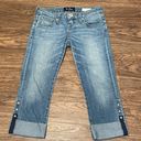 Guess Lowrise Jegging Capri Rollup Jeans Whiskering and Fading Size 25 Photo 0