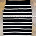 New York & Co. Stripped Knee Length Pencil Skirt Medium Photo 2