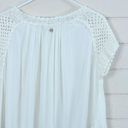 Rip Curl  White Crochet Trim Blouse S Photo 6