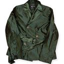 Jones New York Vintage Metallic Green Short Trench Coat. Size S. EUC Photo 0