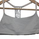 Lululemon Womens  Wunder Train Strappy Racer Gray Blue Athletic Sports Bra Size 8 Photo 0