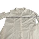 Soft Surroundings White Cotton Side Pockets Button Down Long Sleeve Shirt Size L Photo 8