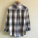 Joie  Fara Tuxedo Plaid Ruffle Button Up Shirt‎ SZ S Photo 5