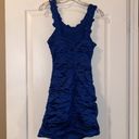 BCBGMAXAZRIA BCBG MEGAN RUCHED COBALT BLUE MINI COCKTAIL DRESS Photo 5